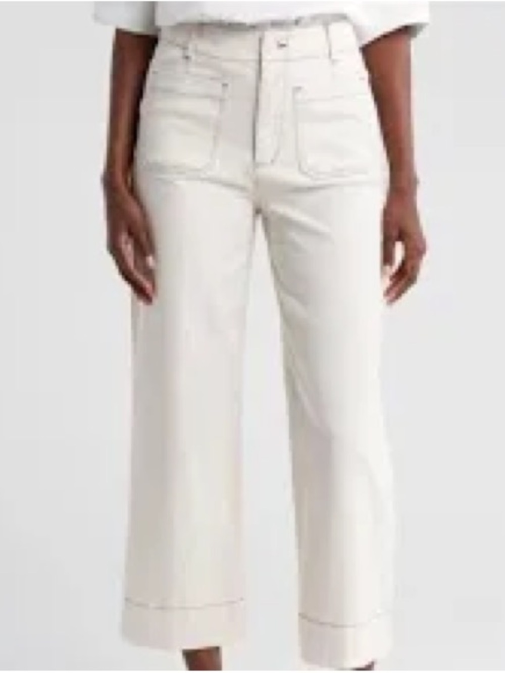 High-Rise Wide-Leg Jeans in Cream — Effortless Everyday Style
